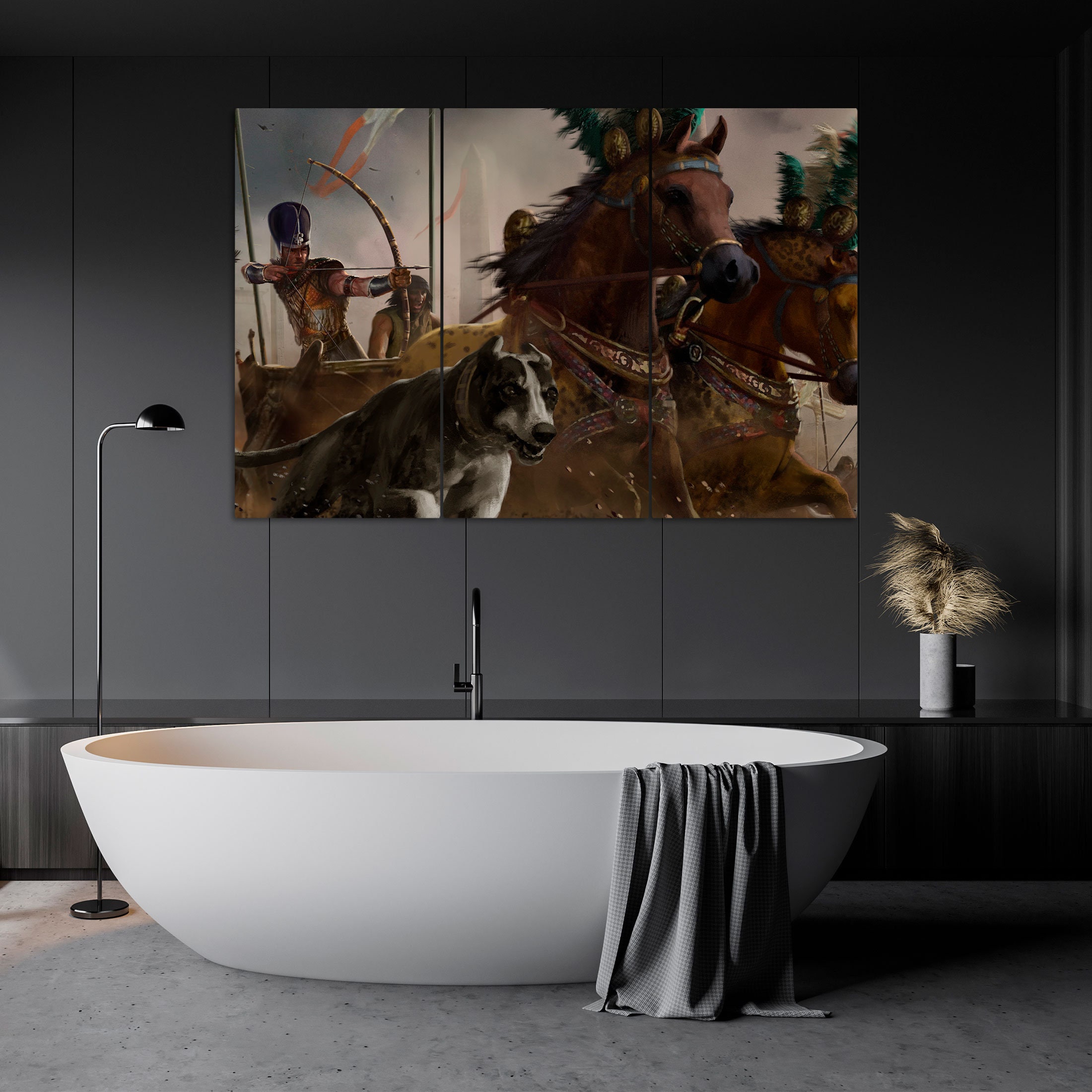 Battle canvas Fantasy wall decor Warriors posters King | Etsy