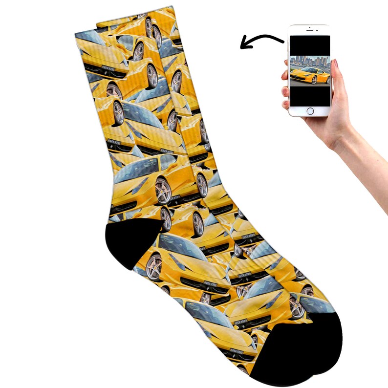 Car Socks Your Car Printed on Socks Etsy
