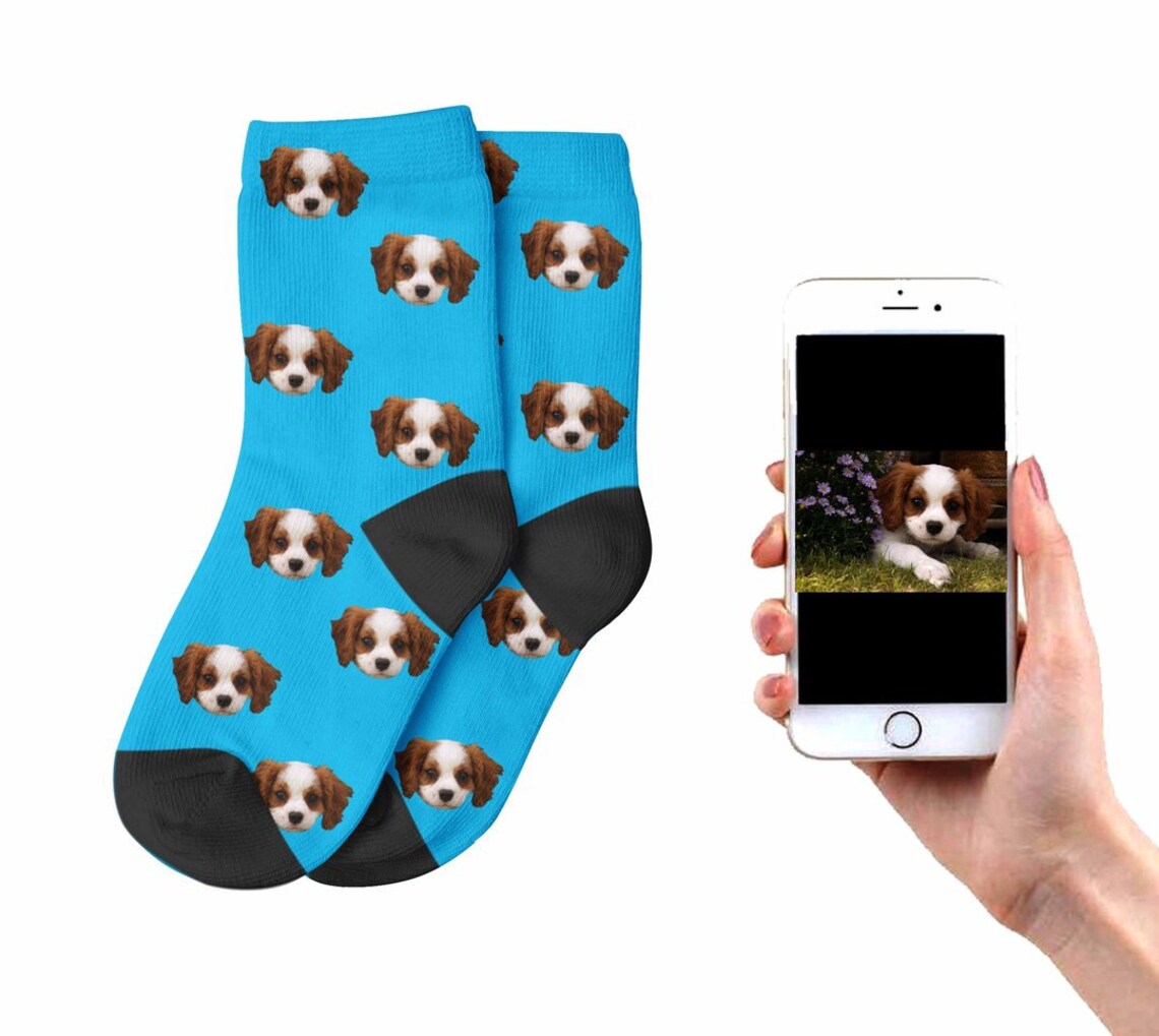 Kids Dog Socks Socks With Your Dogs Face On Message Us A Etsy