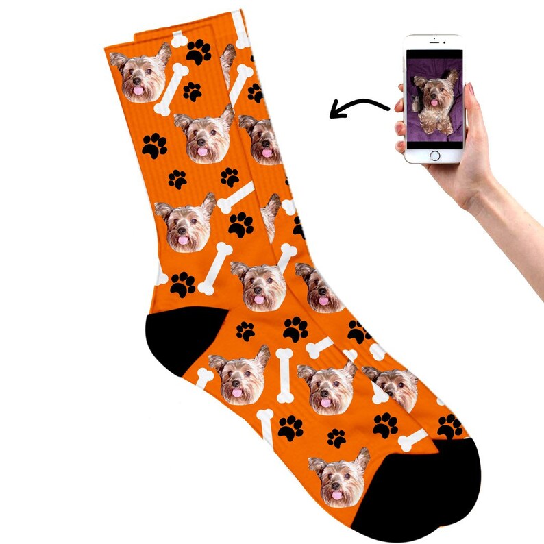 Your Dog on Socks Etsy
