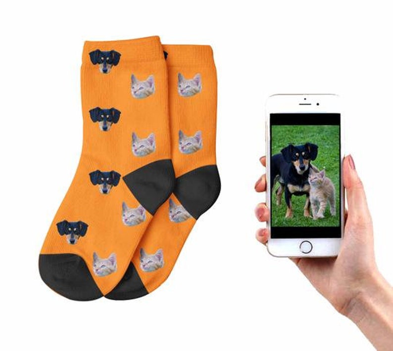 Kids Custom Pet Socks Photos of Your Pets on Socks for Your Etsy