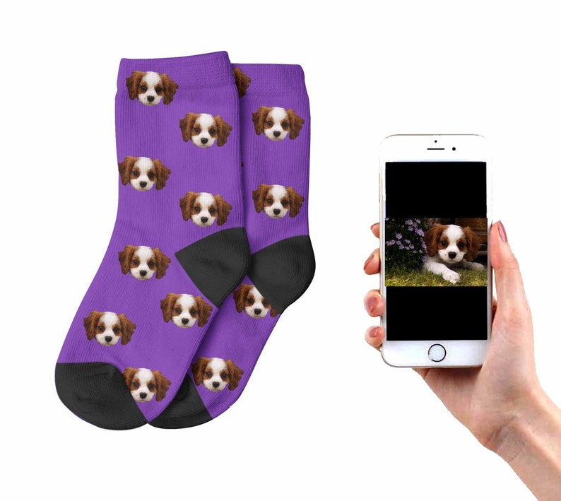 Message Us A Photo Of Your Dog With Your Order Kids Dog Socks Socks With Your Dogs Face On