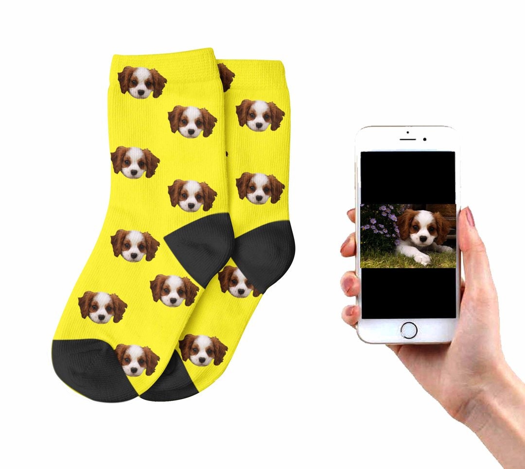 Kids Dog Socks Socks With Your Dogs Face On Message Us A Etsy