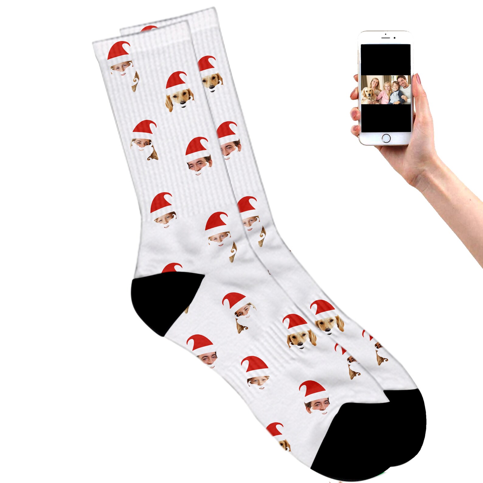 Family Christmas Socks custom Printed With Everyones Face on Etsy