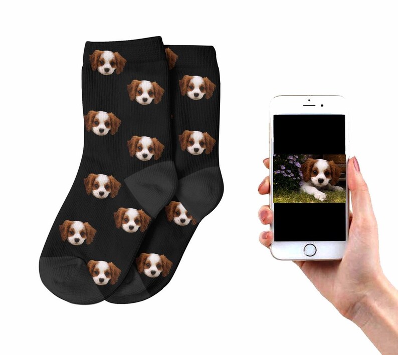 Message Us A Photo Of Your Dog With Your Order Kids Dog Socks Socks With Your Dogs Face On