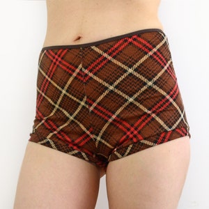 Bruine geruite hotpants geruite korte short