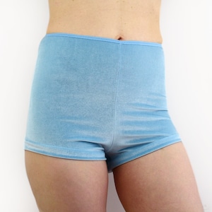 Blue Velvet Shorts Hot Pants