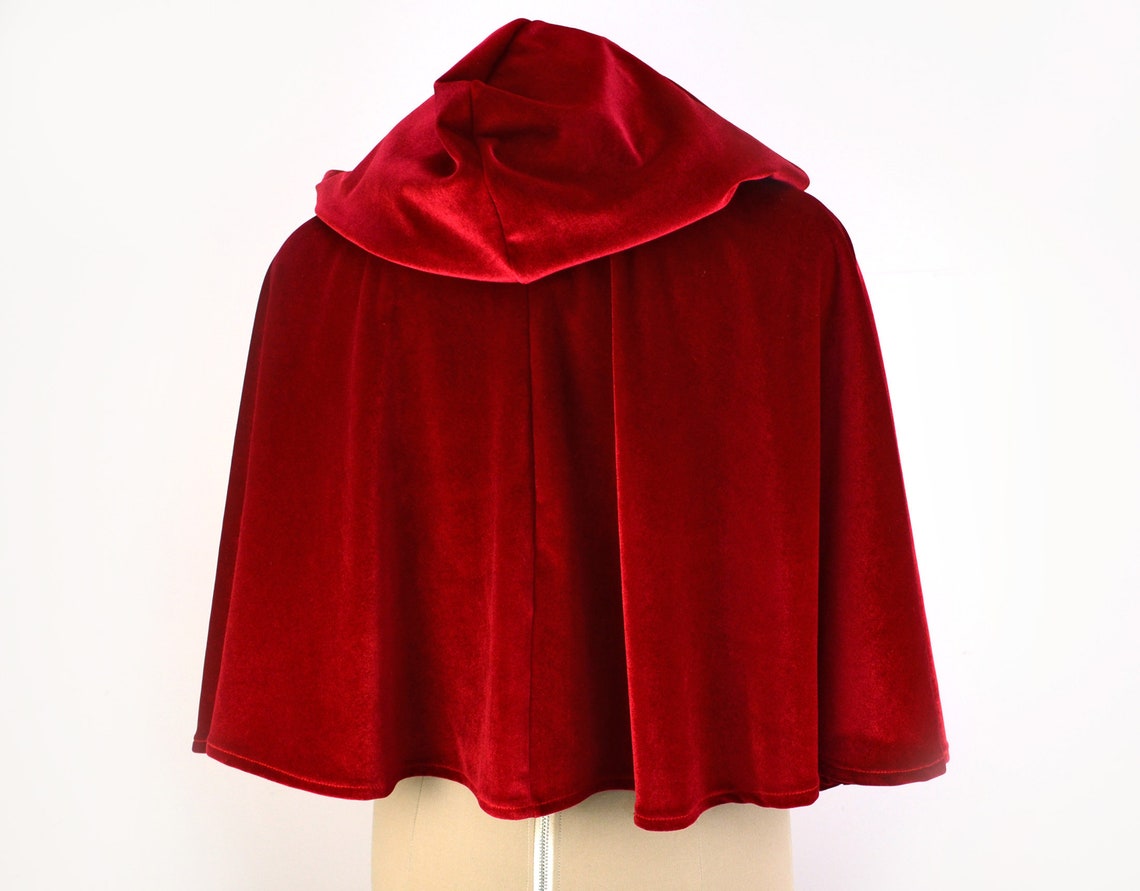 Capa de Terciopelo Rojo con Capucha y Forrada Etsy España Capa de Terciopelo Rojo con Capucha y Forrada Etsy España