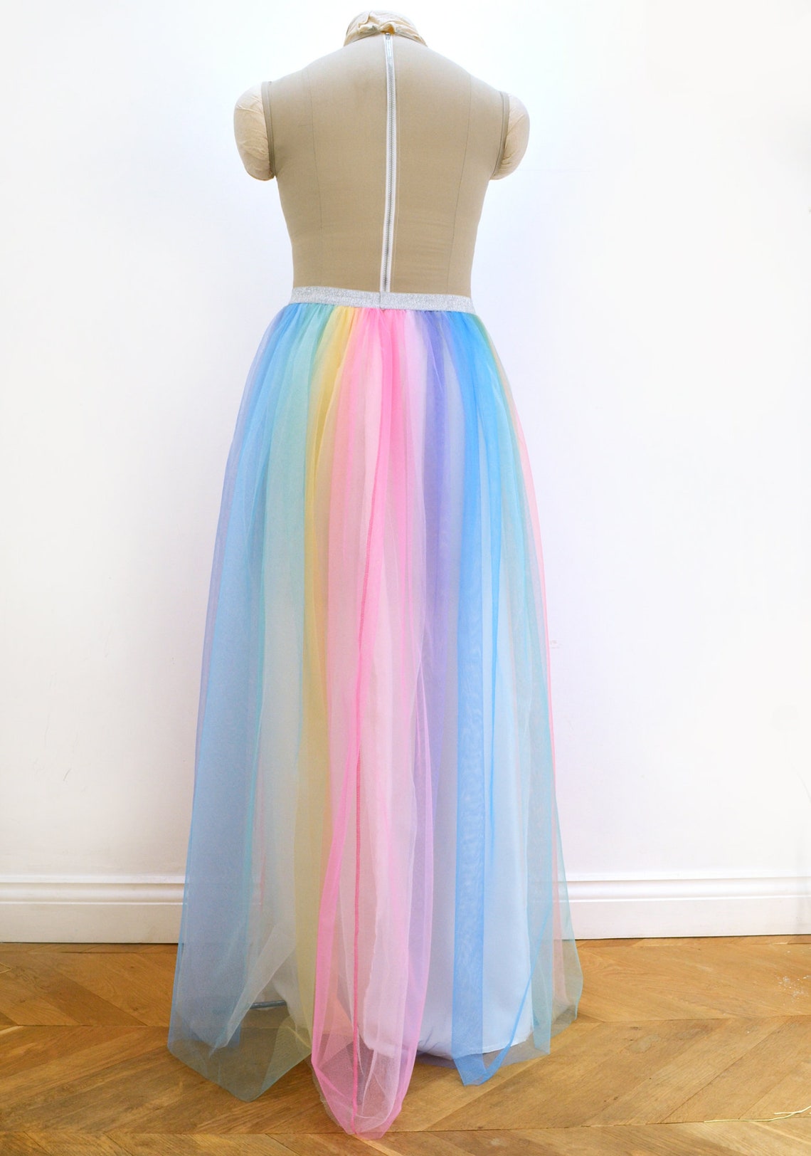 Rainbow Tulle Skirt Short or Maxi. Pastel Net Skirt Etsy