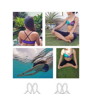 Sewing pattern: Onda bra- Reversible crossover sports bikini bra