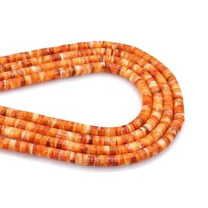 Bluejoy 5mm Genuine Natural Spiny Oyster Shell Heishi Bead 16-Inch Strand