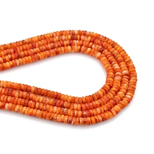 Bluejoy 5mm Genuine Natural Spiny Oyster Shell Standard Perfect Roundel Bead 16-Inch Strand
