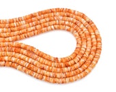 Bluejoy 6mm Genuine Native American Style Natural Spiny Oyster Shell Heishi Bead 16-Inch Strand