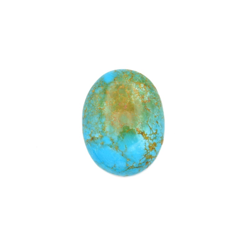 Bluejoy Genuine American-Mined Natural Turquoise Cabochon 21x27mm Oval Shape