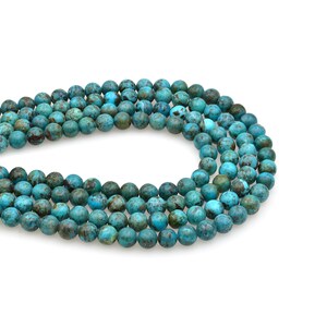 Bluejoy 5mm Genuine Natural Turquoise Round Bead (16-inch Strand)