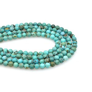 Bluejoy 5mm Genuine Natural Turquoise Round Bead (16-inch Strand)