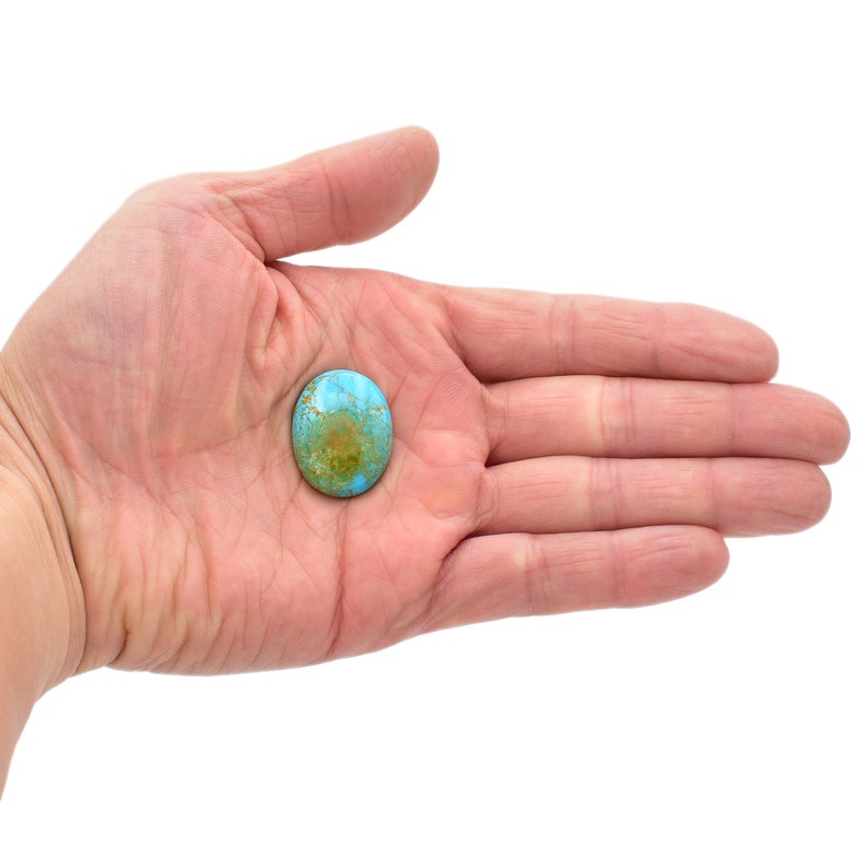 Bluejoy Genuine American-Mined Natural Turquoise Cabochon 21x27mm Oval Shape