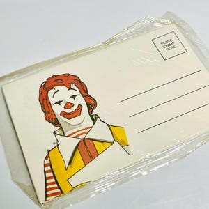Vintage McDonaldland Letterland Stationary sealed 3 writing sheets 3 seals 1970s MdDonalds collectible