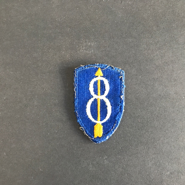 Vintage Patch WWII Era US Army  8th Eighth Infantry Division "Pathfinder" Uniform Patch Eight Arrow World War II