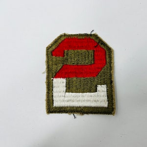 US Army patch WWII era 2nd Second Army uniform patch Expeditionary Force military militaria vintage