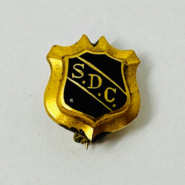 Vintage Sub Deb Club Members 1950 Hoover & Smith Pin, Lapel Pin, Pinback, Pinback Pin, Hat pin goldtone and enamel SDC