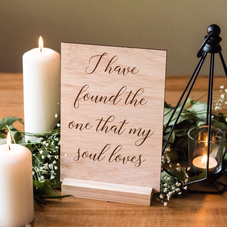 Engraved Wood Wedding Quote Sign Etsy