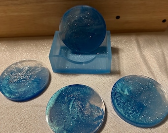 Epoxy Resin Coaster Set of 4
