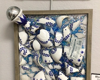 Arte de botella rota de Azul Azul