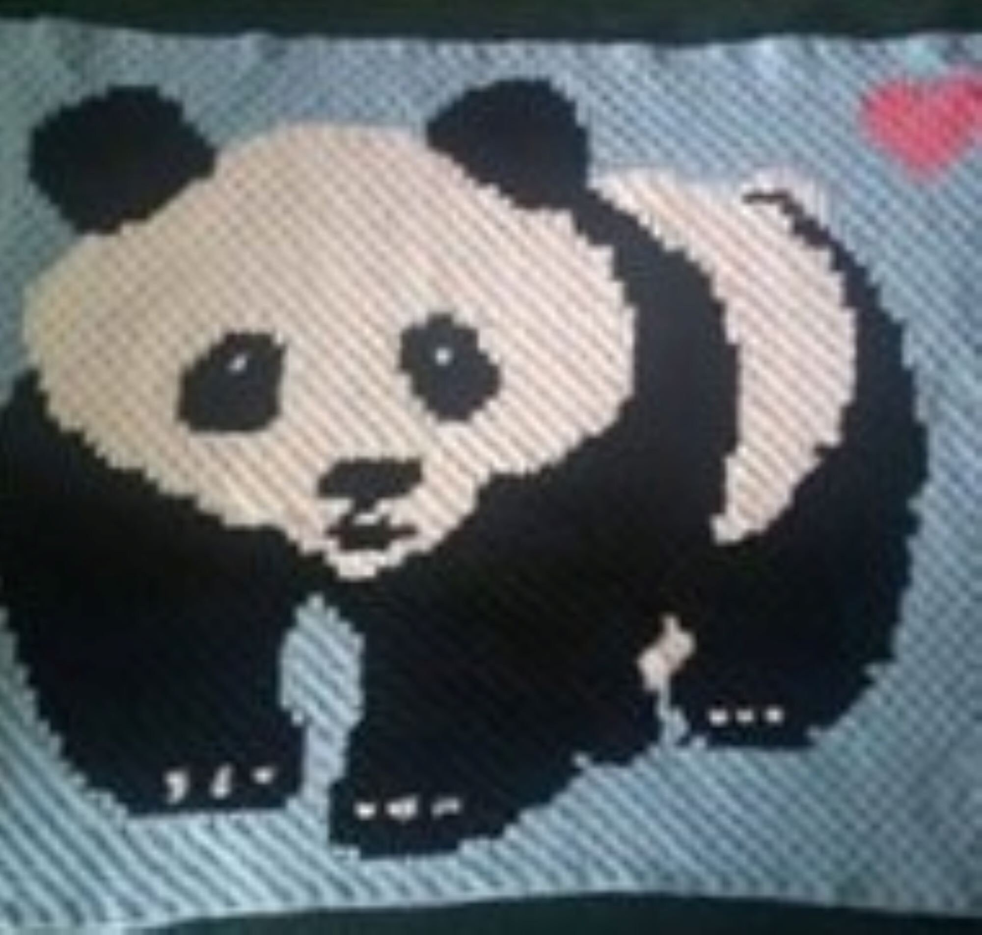 Bebe Panda Bear Love Crochet Pattern Boy C2c Corner To Corner Etsy France