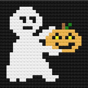 Prying Eye Eyeball C2C Crochet Pattern Panel Graph Color Block Directions 27x27 Tote Halloween Trick or Treat Bag Throw Pillow Detached Eye