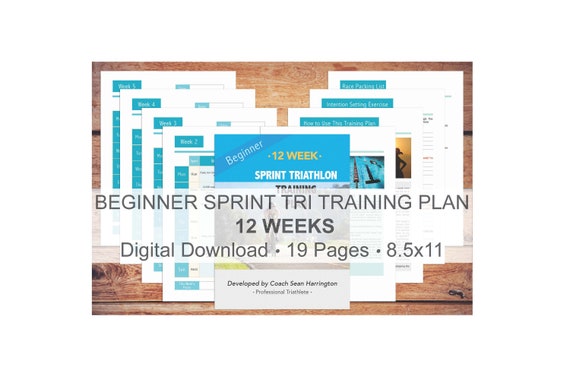 Beginner Sprint Triathlon Training Plan Etsy