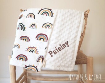 personalised rainbow blanket
