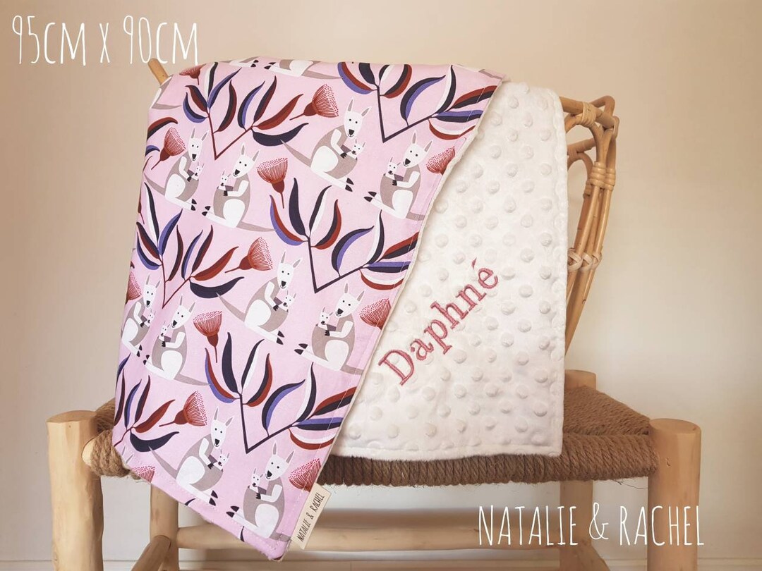 Kangaroos, Personalized Baby Blanket, Personalised Baby Blanket