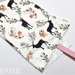 changing mat, waterproof changing mat, baby shower, portable changing mat, , deers , Diaper changing pads, watercolor, pink