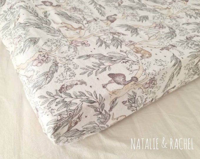 Baby Change Pad Cover, Change Mat Cover, Change Table Cover, Fitted Cover, Eucalyptus, Koalas