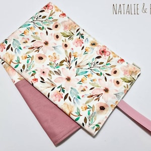 changing mat, waterproof changing mat, baby shower, portable changing mat,watercolor,  floral, Diaper changing pads, pink