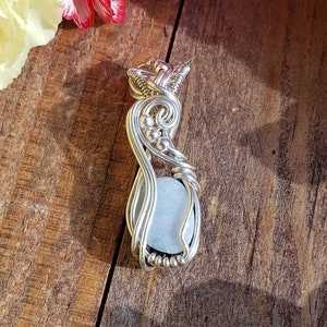 Austrailian Opal Sterling silver Pendant • Mini Wire Wrap • Mini Opal Necklace • Small Opal Pendant • Gift for Wife • Gift for Girlfriend
