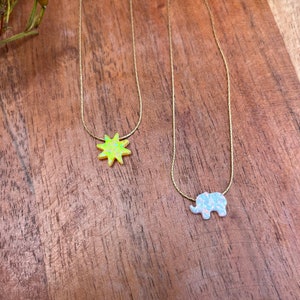 Gargantilha Sun Opal 14K Gold Filled • Gargantilha Elephant Opal • Gargantilha 14K Gold Filled • Gargantilha Minimalista • Gargantilha Simples Sun • Gargantilha Delicada Gold