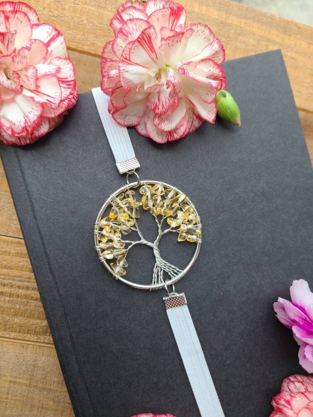 Citrine Tree of Life Bookmark • Yellow Tree of Life Book Thong ...
