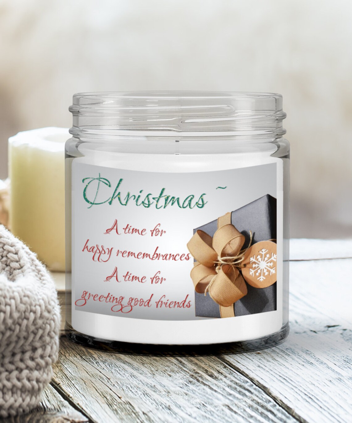 Festive holiday candle Secret Santa candle seasonal candle Etsy