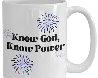 Know God mug, Christian Mug, Clergy Gift, Pastor Gift, Preacher Gift