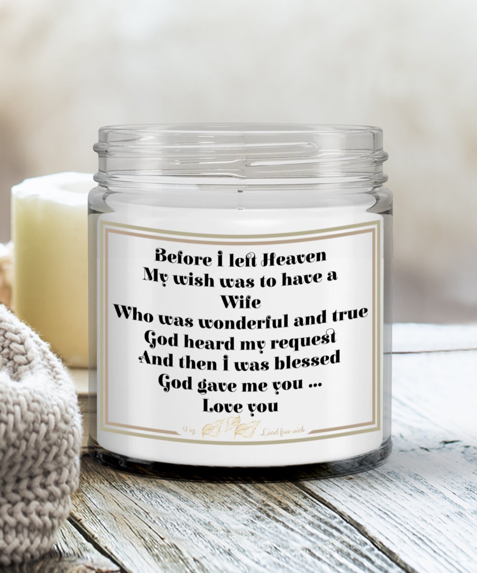 Wonderful wife candle i love you wife candle Etsy