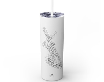 God Generals Skinny Tumbler with Straw, Revivalist Skinny Tumbler, Minimalist Tumbler, Minimalist Travel Mug, 20oz