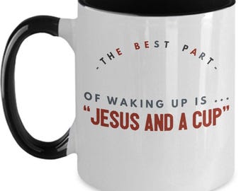Jesus and a Cup Accent mug| Christian Gift Ideas| Friends Gifts |Pastor mug| Christian Moms Gift, Christian Coffee Mug