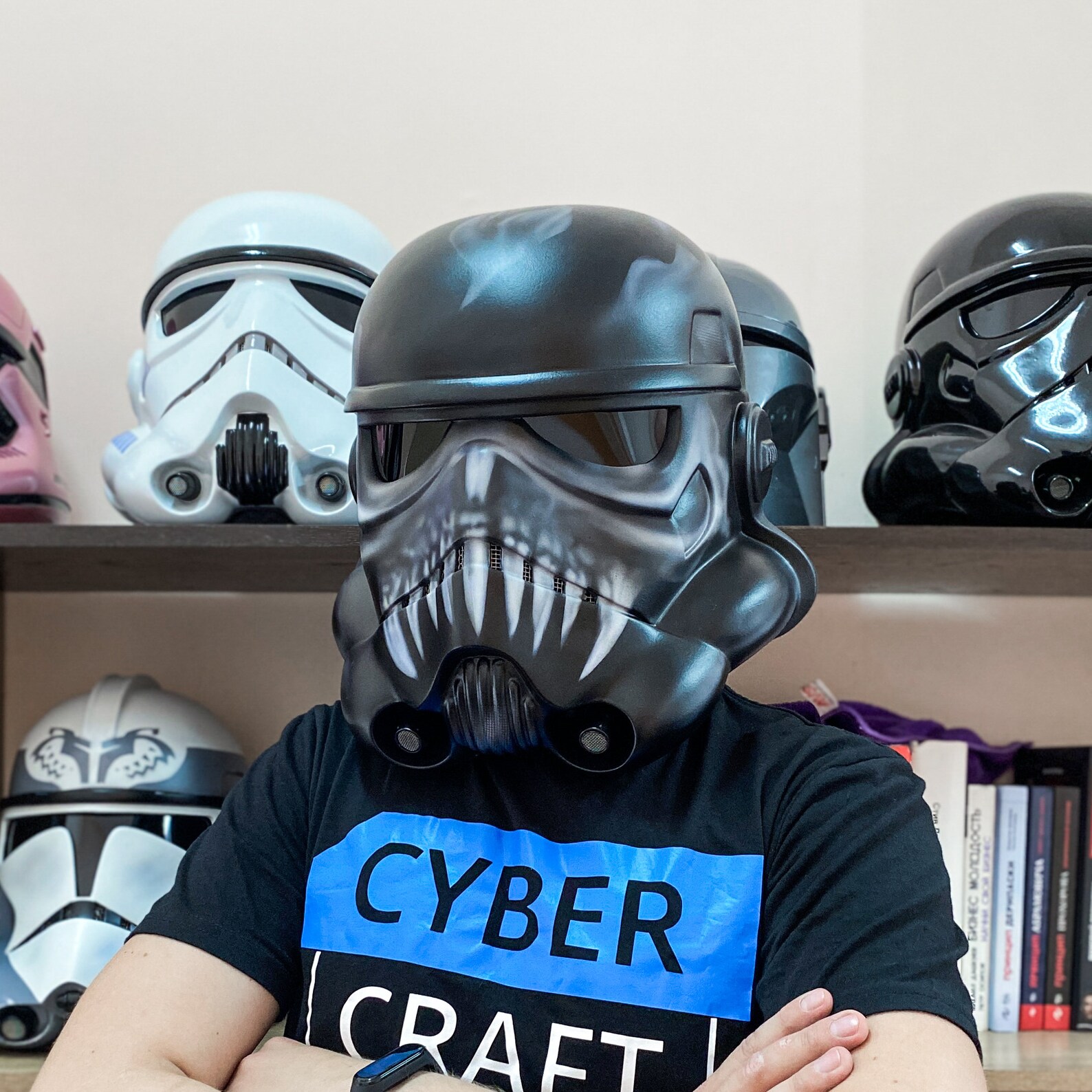 stormtrooper helmet with skull
