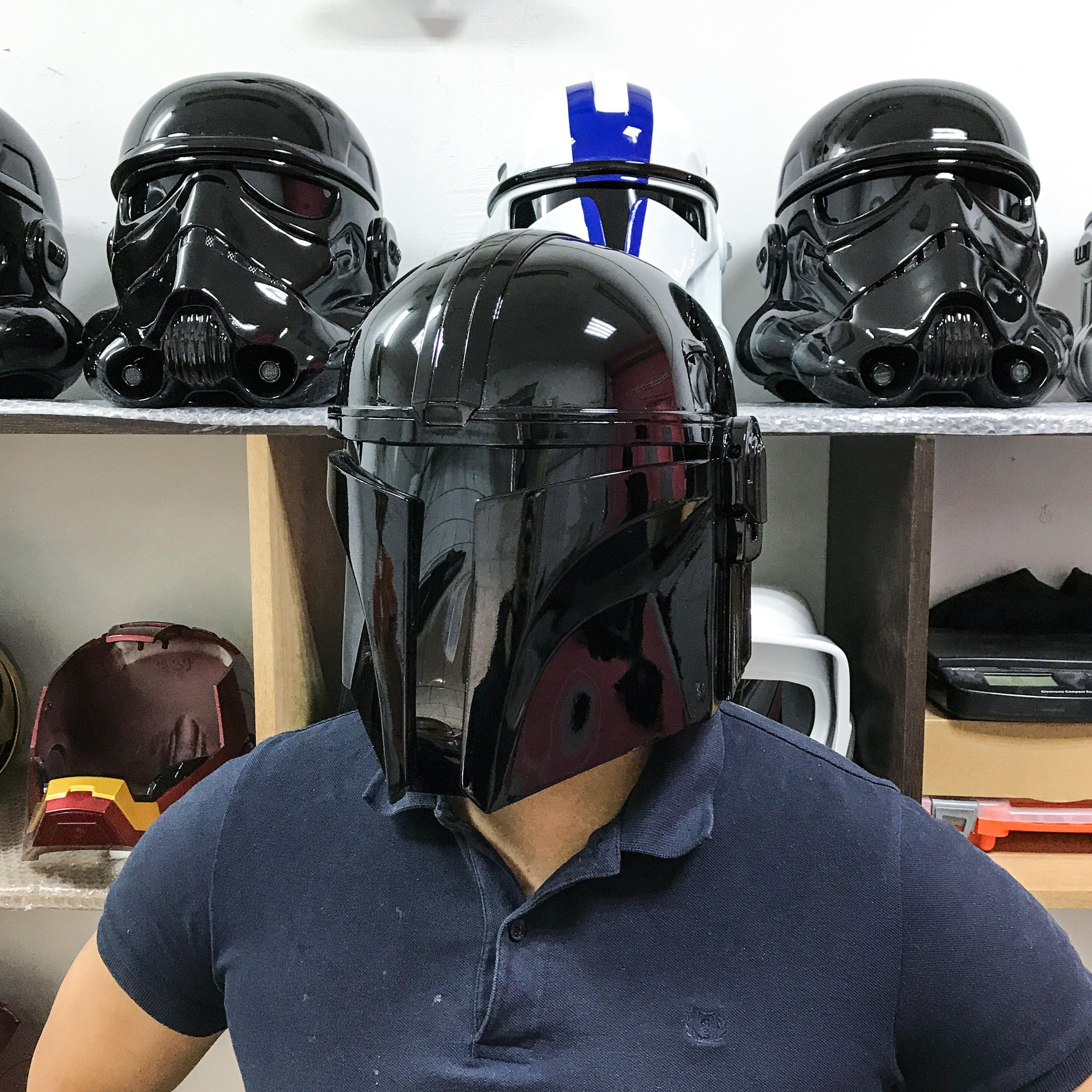 Star Wars Black Mandalorian Handmade Helmet / The Mandalorian | Etsy