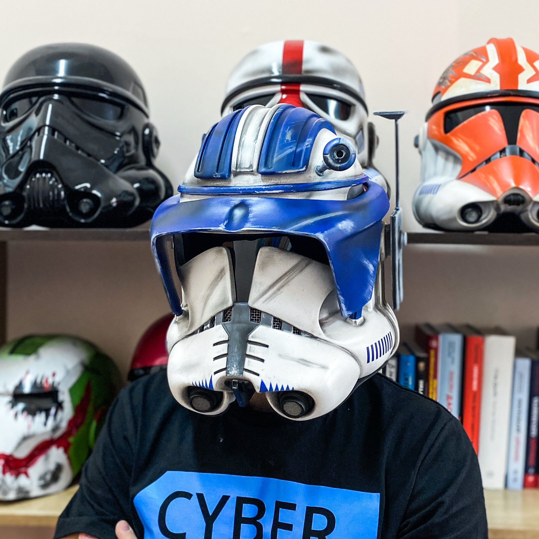 Commander Cody Blue Clone Trooper Star Wars Helmet / Cosplay Etsy