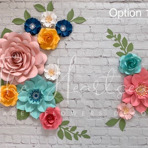 Floral Field Inspired Paper Flower Set - Nursery Wall Decor