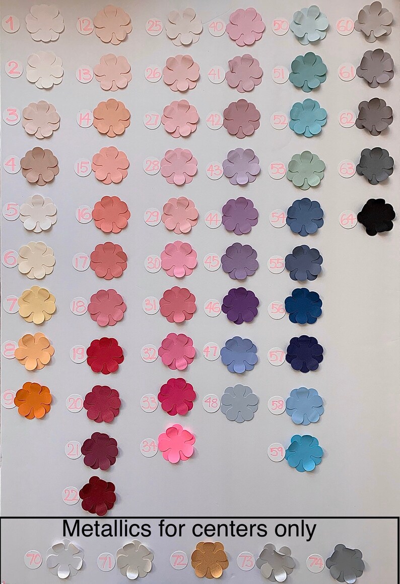 READY TO SHIP Pink and White Paper Flowers Wall Decor Set of 12 Paper