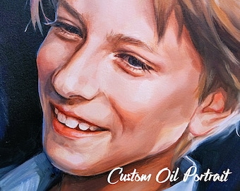 Custom Oil portrait Family Painting from Photo, Commissioned, Memorable Gift, Personalized